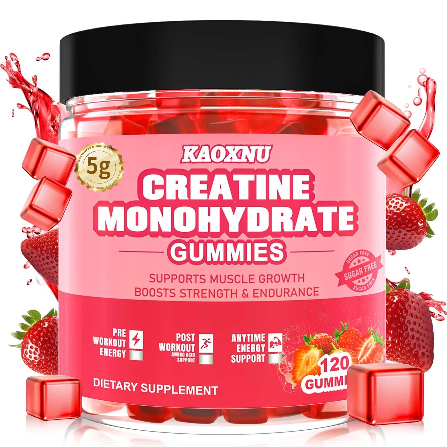 CreaPeak Creatine Gummies — Strawberry